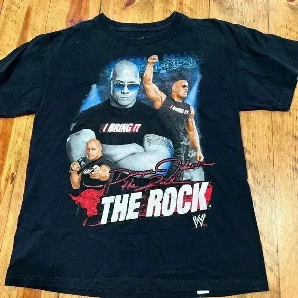 WWE THE ROCK Dewayne Johnson I bring it tee Wrestling - Picture 2 of 4
